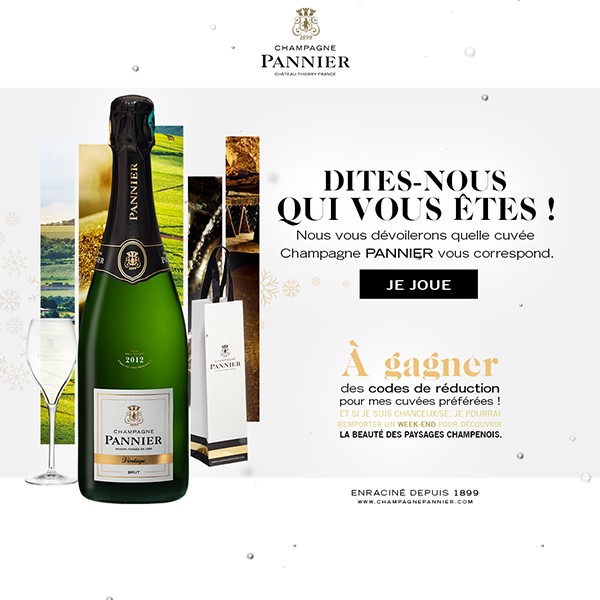 Création graphique pour un jeux marketing champagne Pannier
